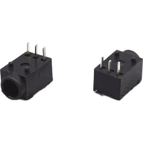 20PCS DC-003A round DC power socket DC003 3.5 - 1.3 MM 3.5*1.3 sockets connector 3pins soldering ROHS Free shipping