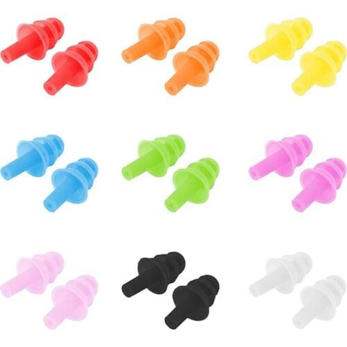 1 Pair Waterproof Silicone Sports Ear Plugs Anti Noise Reduction Earplugs Protective Comfortable For Sleep Swimming Accessories