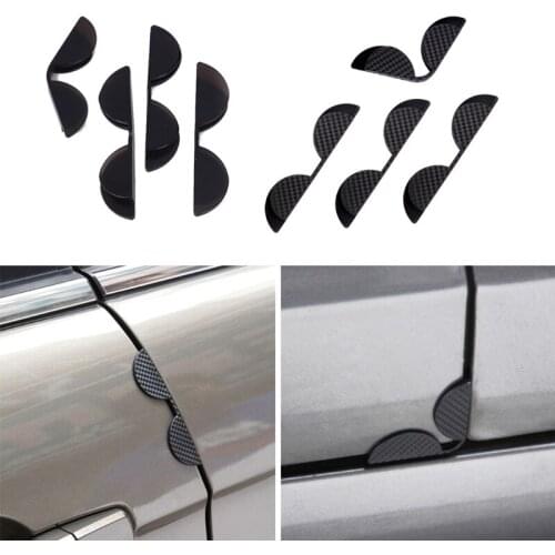 4 Pieces Car Side Door Protector Guard Anti-Scratch Door Edge Defender Universal Carbon Fiber Cover Trim Car Accessories