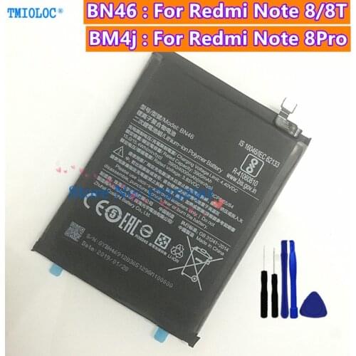 New High Quality BN46 BM4j Battery For Redmi Note 8 8T Note 8 Pro 8Pro + Tools