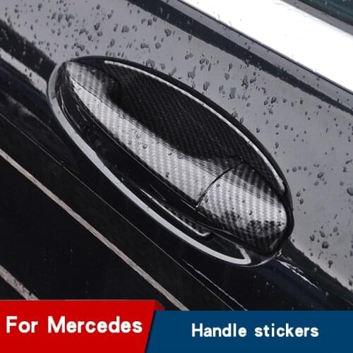 Car carbon fiber car stickers for Mercedes-Benz C205 S205 C238 S213 C253 coupe W205 W213 glc-class C200 C300 GLC250 accessories