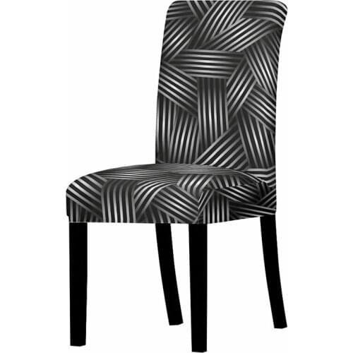 Chair Cover Printed Stretch Anti-dirty Elastic Seat Cover Used for Wedding Party Home Kitchen Dining Room Office Living Room