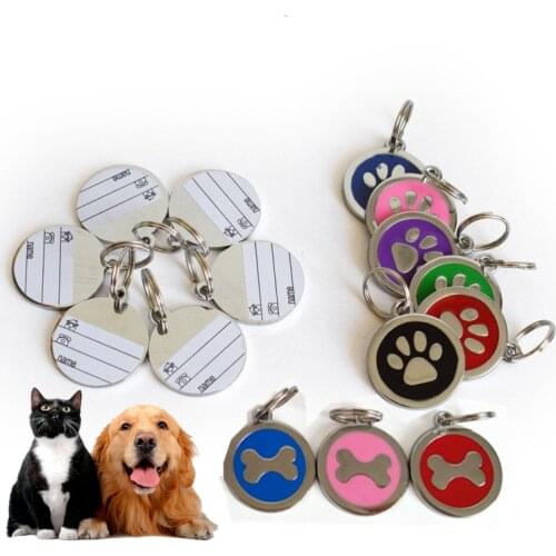Anti-Lost Pet Dog Cat Name Address Label Tag Pet ID Identity Card Heart Pendant Pet Name Pendants Dog Tag Samll Pet Accessory