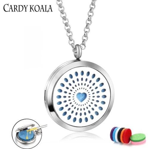 30MM diameter essential oil box 316L stainless steel perfume diffuser UBELIEVE aromatherapy pendant