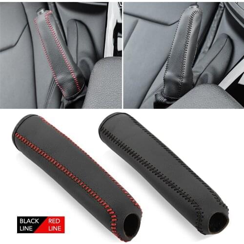 Leather Hand Brake Cover Protective Sleeve For skoda yeti lancer 9 volvo xc90 subaru forester honda fit kia rio 2017