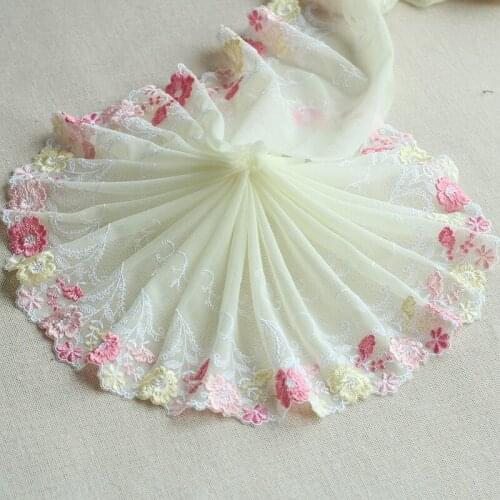 MLAEY 2Yards Yellow Exquisite Elastic stretch Lace Trim High Quality Lace Fabric DIY Craft&Sewing Dress Clothing Accessories