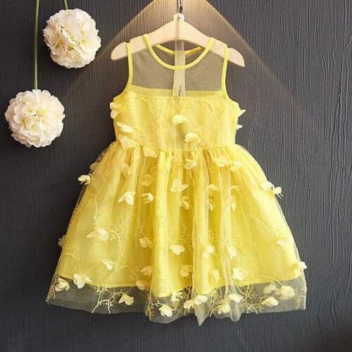 Girl Flowers Lace Dress Party Birthday Wedding Toddler Baby Girls Christmas Flower Clothes Children Kids Dress For Girl