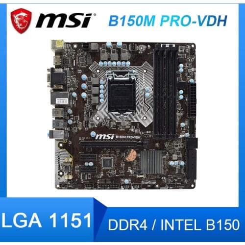For MSI B150M PRO-VDH LGA1151 DDR4 B150 game board Original Used motherboard