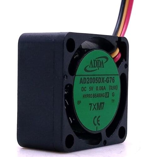 Mini micro cooling fan 20mm New For ADDA 2010 5V ultra thin micro fan ad2005dx-g76 2cm notebook set top box speed measuring fan