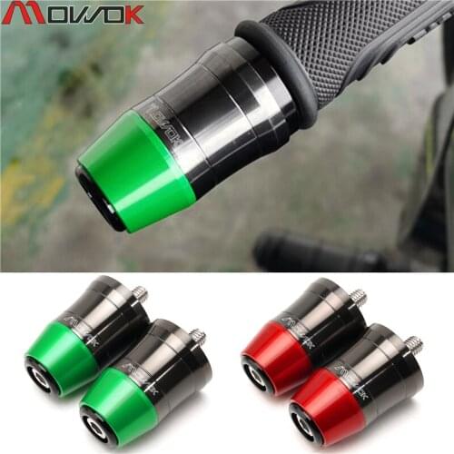 Motorcycle Heavy stainless steel Handlebar Grips Handle Bar Ends plug Anti Vibration For KAWASAKI Z750 Z250 Z300 Z800 Z900 Z1000