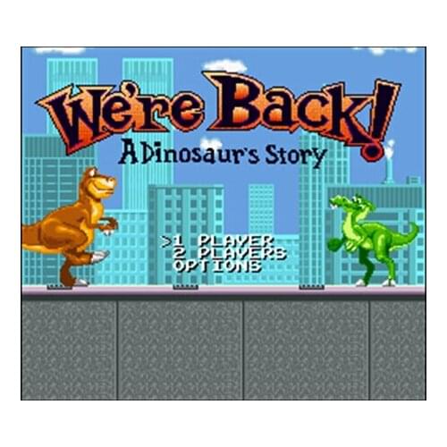 We're Back! - A Dinosaurs Story 16 bit Big Gray Game Card For NTSC Game Player Drop Shipping
