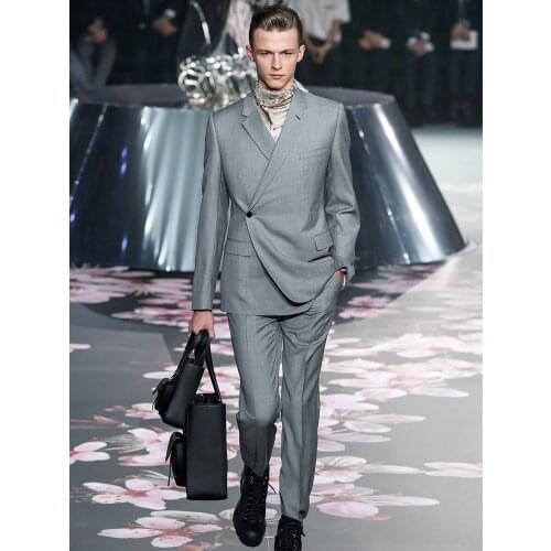 2020 New Arrival 2 Pieces Men Suit With Pants Latest Coat Pant Designs High-end Formal Wear (Jacket+Pants+Tie+Handkerchief)