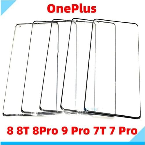 Oleophobic Coating Front Panel Outer Glass For Oneplus 8 8T 8Pro 7 Pro one plus 7T Pro Touch Screen Out Lens with OCA Part