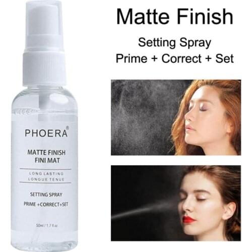 PHOERA 50ml Makeup Spray Matte Oil-control Natural Setting Spray Long Lasting Make Up Fix Foundation Spray Cosmetics TSLM1