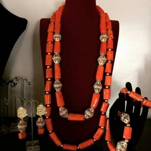 4Ujewelry Luxury Bride Jewelry Set With Gold Balls Dubai Necklace Set Indian Design 6 Layers African Edo Bridal Jewelry Set 2019