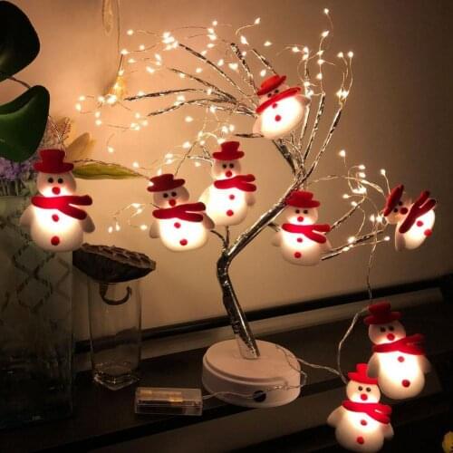 Christmas Fairy Lights Deer LED Lights Battery Light Christmas Tree Lights Xmass Decoration For Home Gifts For New Year 2021