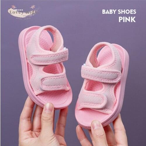 Baby Girl Boy Slippers 2021 Summer Mesh Sandals Infant Fashion Non-slip Breathable Pram Shoes Anti-Slip First Walker Shoes