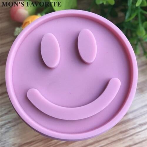 1PC Silicone DIY Smile Face Stamps Fondant Cake Mold Biscuit Embossing Cutters Sugar Craft Tool Christmas Decorating