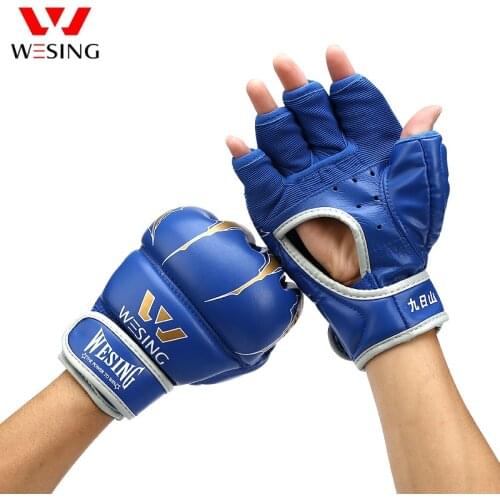 Wesing New MMA Grappling Gloves Half Finger Boxing Gloves Fighting Sandbag Training Gloves Eagle Claw Pattern