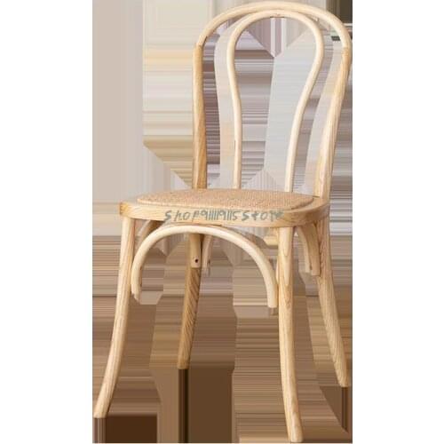 American Country Antique Chair Back Chair Solid Wood American Chair Household Dining Chair Wood Stool Desk Chair Rattan Chair