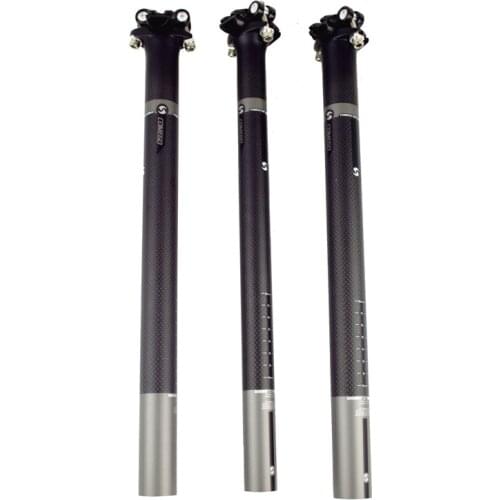 Comego carbon fiber bike seatpost cycling tube bicycle parts 3k matte finish 27.2/30.8/31.6 for road mtb 0 setback
