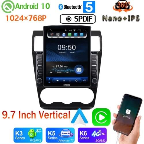 9.7" Vertical Style Car Media Player GPS DSP For Subaru Forester WRX XV Impreza 2015-2018 Android 10 360 Camera PX6 4+64G Radio