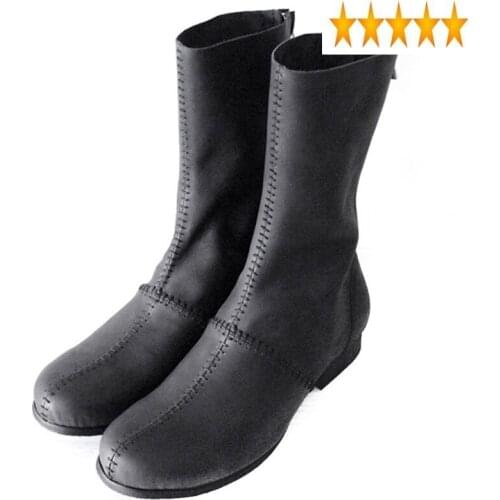 High Quality Vintage Cowboy Men Designer Sewing Zip Biker High-Top Boots Luxury Winter Genuine Leather Black Sneakers