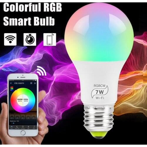 WiFi Smart Light Bulb, Dimmable, Multicolor, Wake-Up Lights, Compatible With Alexa And Google Assistant Scene Linkage
