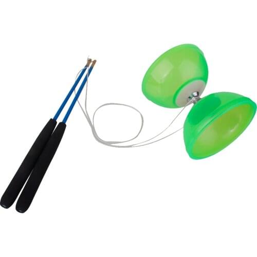 Funny 5 Bearing Diabolo Handsticks String Set Chinese Yoyo for Professional Yo Yo Trick Green Classic Toys