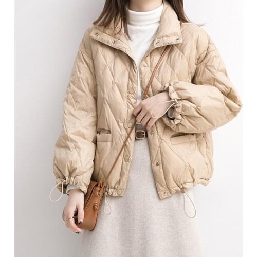 SEDUTMO Winter Fashion Duck Down Coat Women Slim Short Warm Jackets Autumn Casual Pocket Basic Parkas ED1453