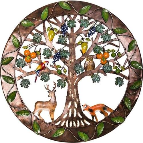 1pc Round Tree Wall Art Tree Wall Sculpture Tree Hanging Artwork Tree Wall Decoration Tree Hanging Decoration For Bedroom