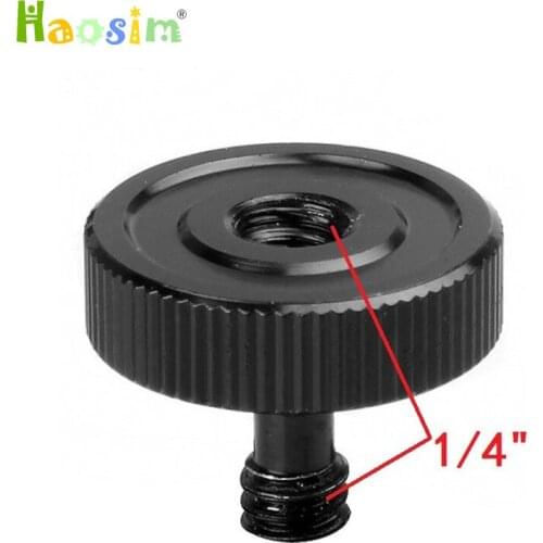 10pcs/lot Black 1/4 Male to 1/4 Female Screw Adapter For Camera Tripod L Type Bracket Stand Holder Hot Sale Best Promotion