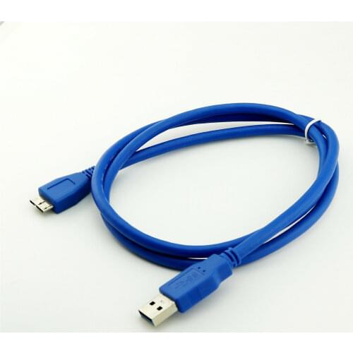 1x USB 3.0 A Male to Micro B Male Plug SuperSpeed Data Adapter Connector Cable Cord 1M/3FT Blue