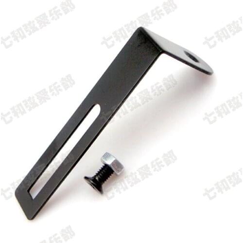 2 Pcs Black Guitar Pickguard Mounting Support Bracket and screws For Electric Guitar (SOC-56 XX D6654656)
