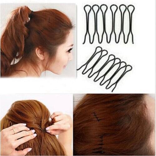 2Pcs Hair Pins U Shape Hair Bobby Pin Black Metal Clips Health Hair Care Styling Tools
