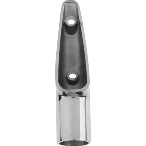 2 Pack 22mm 7/8inch 316 Stainless Steel Marine Boat Rail End Top Mount Hardware Fitting, Silver