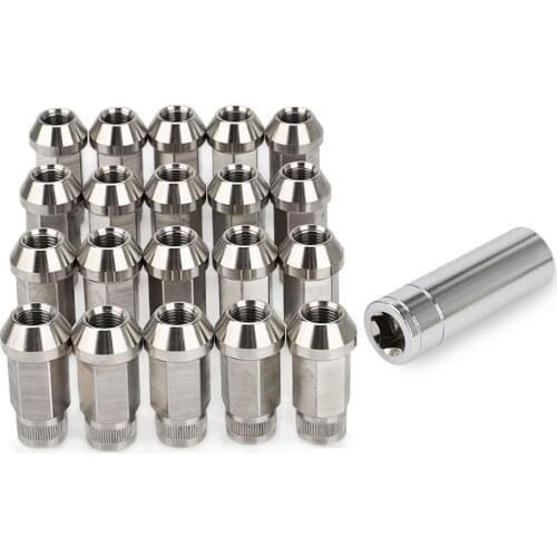 20PCS Stainless Steel Lug Nuts M12x1.25 M12x1.5 M14x1.5 M14x2 Wheel Nuts Bolts For chevrolet Subaru Hyundai Car Modification