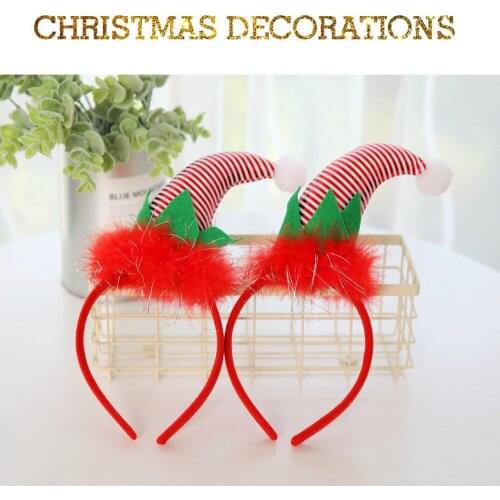 2019 Year New Year Merry Christmas Gift Headband Clown Hat Party Decor Hair Band Clasp Head Hoop Xmas Head Wear Decorative U3