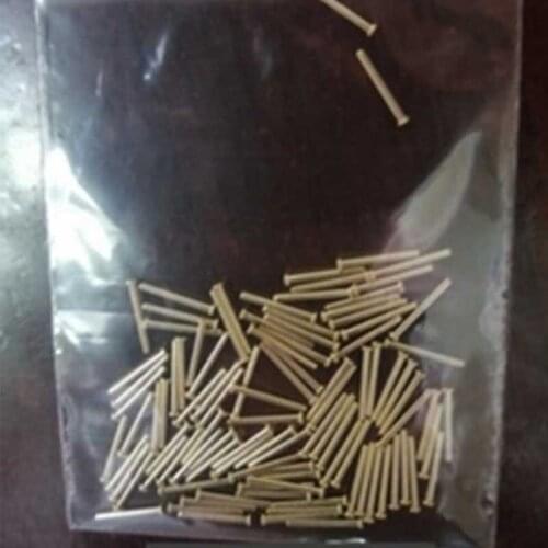 31pcs D0.6mm*7mm*1.1mm module power pin flat head cap straight needle gold-plating
