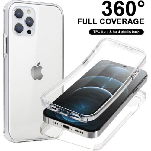 360 Full Body Protetive Phone Case For iPhone 13 11 12 Pro XS MAX X XR 7 8 6 6S Plus 5 5S Case Clear Cover Screen Protector