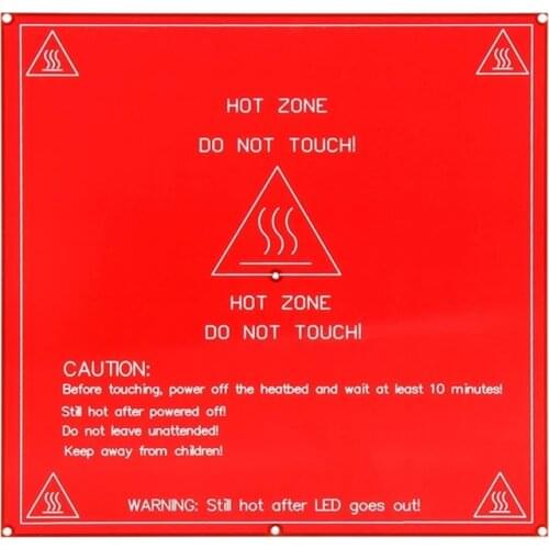 3D Red Heat Bed for Printer 214mmx214mm Upgraded MK2B Heated Bed PCB Heatbed Dual 12V 24V Red MK2B HotBed For 3D Printer Parts
