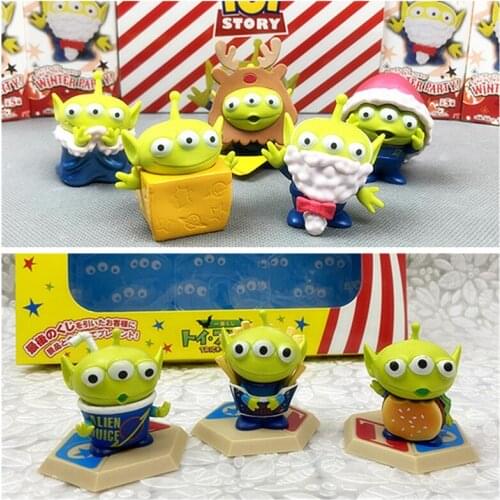 8piece Disney Toy Story Aliens Little Green Men Alien Winter Party Mini PVC Figures Collectible Toys Dolls with retial box