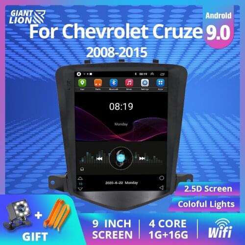 2DIN Android 9.0 Car Radio For Chevrolet Cruze Lacetti Classic Lacett Tesla Style 2008-2015 Multimedia Player GPS Navigation