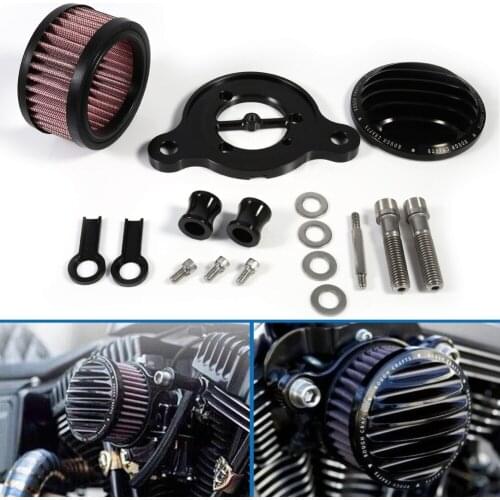 Car StylingAir Cleaner Intake Filter System Kit For Sportster XL883 XL1200 2004-2015 BLACK
