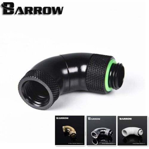 Barrow G1/4" White Black Silver Three Rotary 90-Degree 360 degree rotatable IG1/4" Extender water cooling fittings TSWT903-V1