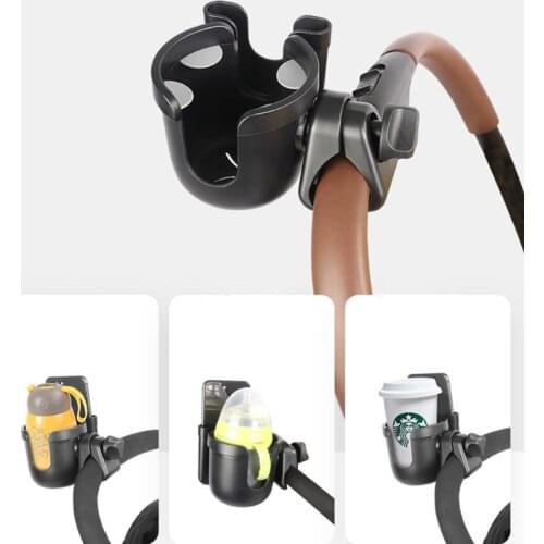 Baby Stroller Cup Holder 2 In 1 Bottle Rack Bike Wheelchair Universal Cup Holder P31B