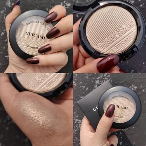 Double Gleam Extra Skinfinish Shimmer Makeup Highlighter Powder Palette Light Gold Metallic Contour Highlight Cosmetic