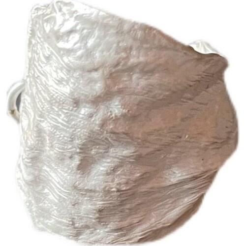 Dark Style Detaj 925 Sterling Silver Rose Petal Texture Chain Element Vintage Ring Black And White Two-Color Jewelry