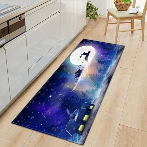 Kitchen Floor Mats Oil-Proof Household Water-Absorbing Bedroom Doormat Christmas Decorations Carpet Home Hallway Bathroom Rugs