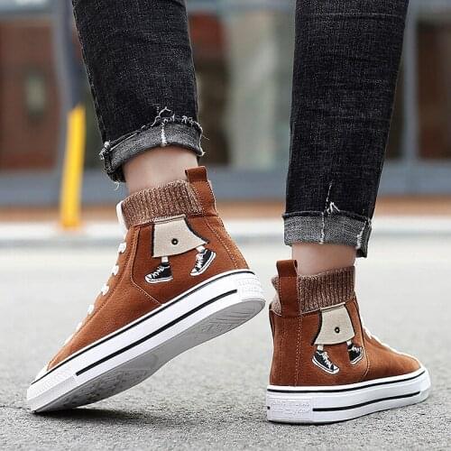 Mens fashion hombre boty man lona canvas shoes de cuero casual men spring slip boots sapato 2020 sneakers sneaker Mens white on